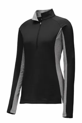 Sport-Tek Women's Sport-Wick Stretch Contrast 1/4-Zip Pullover. LST854 - Stealth Promo Co