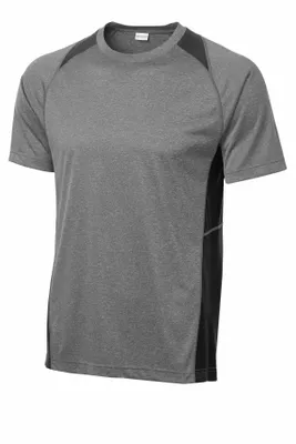 Sport-Tek Heather Colorblock Contender Tee. ST361 - Stealth Promo Co