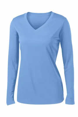 Sport-Tek Women's Long Sleeve PosiCharge Competitor V-Neck Tee. LST353LS - Stealth Promo Co