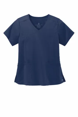 Wink Women's Premiere Flex Mock Wrap Top WW4268 - Stealth Promo Co