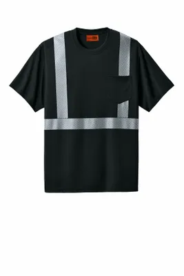 CornerStone Enhanced Visibility Segmented Tape Tee CS206 - Stealth Promo Co
