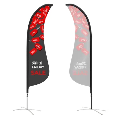 Single Side The flag is only printed on one side. The rear section will be a plain white space.