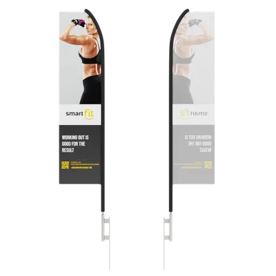 Single Side The flag is only printed on one side. The rear section will be a plain white space.