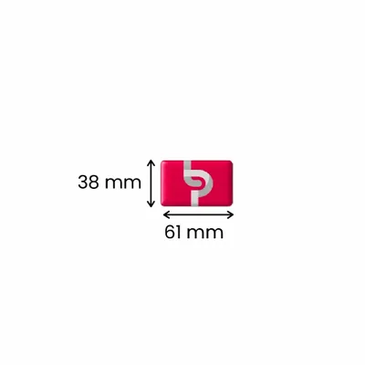 2.35x1.5 inch 61 x 38 mm