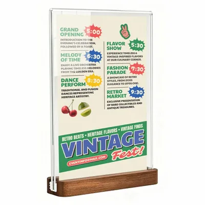 Schreibtisch-Display aus Sapele-Holz