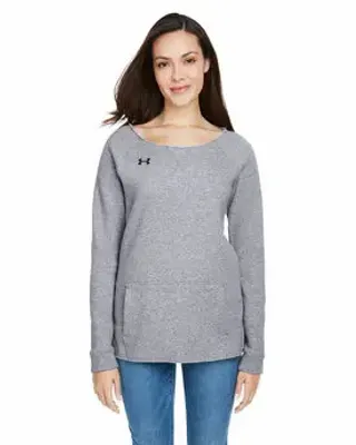 Under Armour Ladies' Hustle Fleece Crewneck  Sweatshirt - Stealth Promo Co