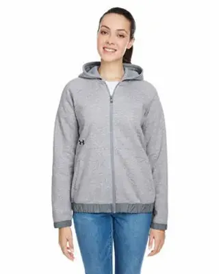 Under Armour Ladies' Hustle Full-Zip Hooded Sweatshirt - Stealth Promo Co