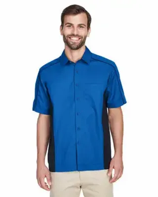 North End Men's Fuse Colorblock Twill Shirt - Stealth Promo Co