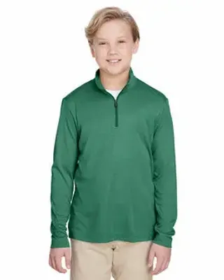 Team 365 Youth Zone Sonic Heather Performance Quarter-Zip - Stealth Promo Co