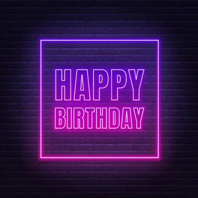 Happy Birthday Framed Neon Sign - Stealth Promo Co