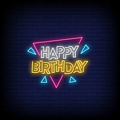 Angles Happy Birthday Neon Sign - Stealth Promo Co