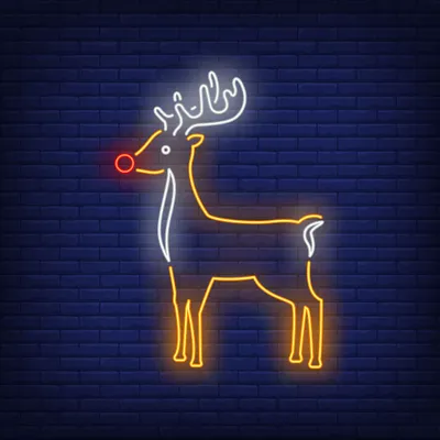 Cute Reindeer Neon Sign - Stealth Promo Co
