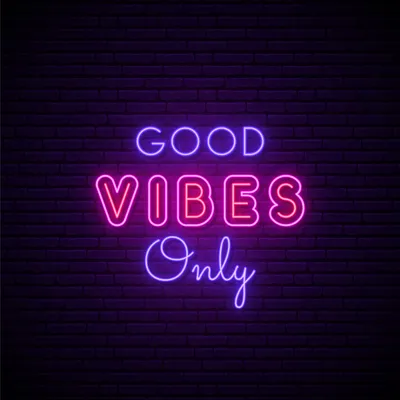 Pink & Purple Good Vibes Only Neon Sign - Stealth Promo Co