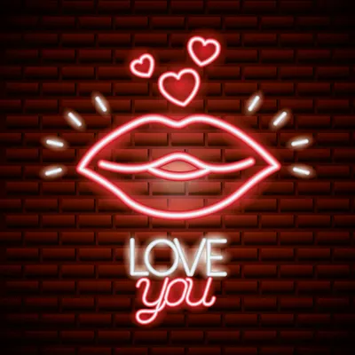 Lips with Love You Neon Sign - Stealth Promo Co