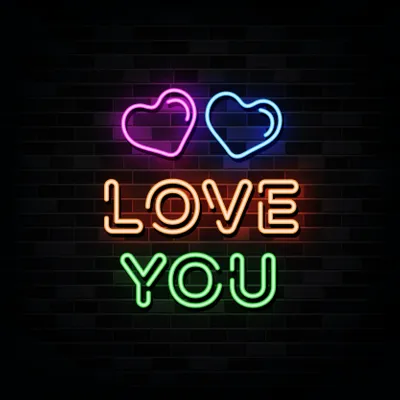 Love You Neon Sign - Stealth Promo Co