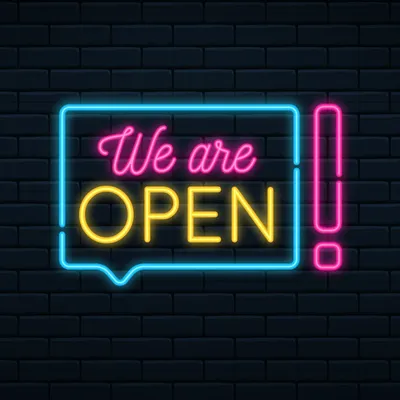We Are Open Neon Sign - Stealth Promo Co