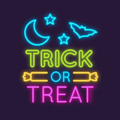 Trick Or Treat Neon Sign - Stealth Promo Co