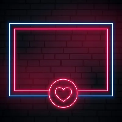 Love Heart Neon Glowing Frame Neon Sign - Stealth Promo Co