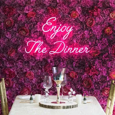 Enjoy The Dinner Neon Sign - Stealth Promo Co