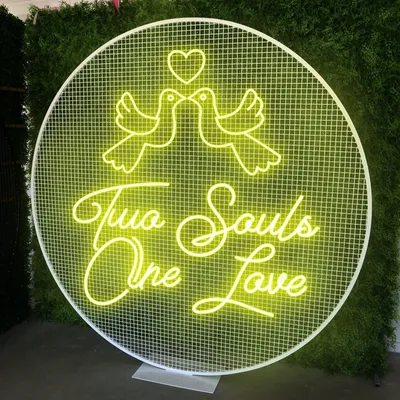 Two Souls One Love Neon Sign - Stealth Promo Co