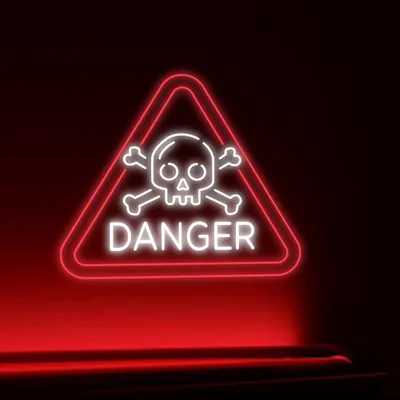 Danger Neon Sign - Stealth Promo Co