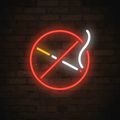 No Smoking Simple Neon Sign - Stealth Promo Co