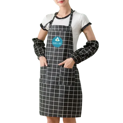 Cotton Linen Plaid Apron Set - Stealth Promo Co