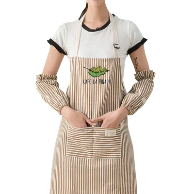 Striped Cotton and Linen Apron - Stealth Promo Co