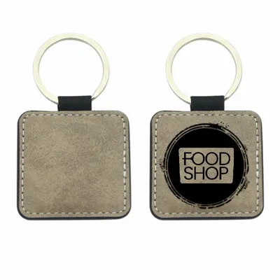 Sublime Square Leather Keychain - Stealth Promo Co