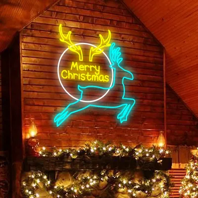 Merry Christmas Deer Neon Sign - Stealth Promo Co