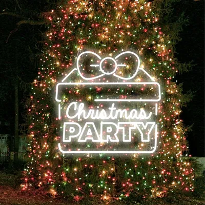 Christmas Party Gift Box Neon Sign - Stealth Promo Co