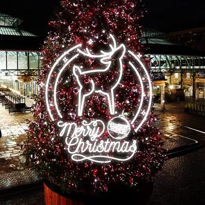 Merry Christmas Deer Head-Up Neon Sign - Stealth Promo Co