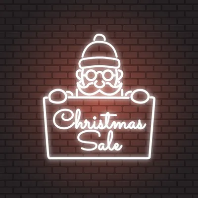 Christmas Sale Santa Neon Sign - Stealth Promo Co