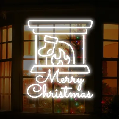 Merry Christmas Chimney Neon Sign - Stealth Promo Co