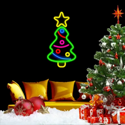 Cute Christmas Tree Neon Sign - Stealth Promo Co