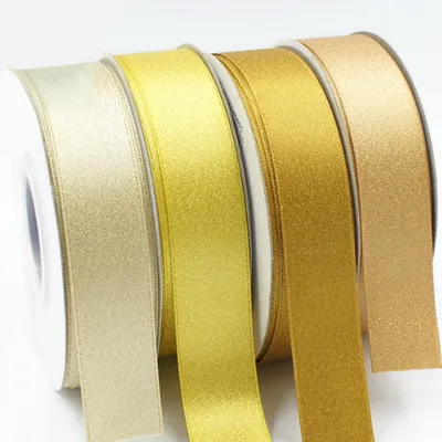 Gold/Silver Purl Double Face Satin Ribbon - Stealth Promo Co