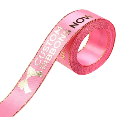 Metallic Edge Satin Ribbon - Stealth Promo Co