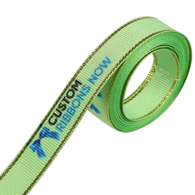 Metallic Edge Grosgrain Ribbon - Stealth Promo Co