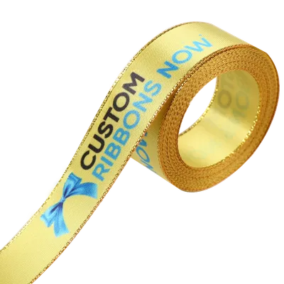 Metallic Edge Satin Ribbon - Stealth Promo Co