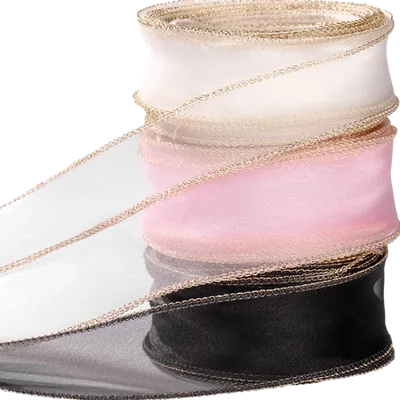 Blank Metallic Edge Wavy Ribbon - Stealth Promo Co