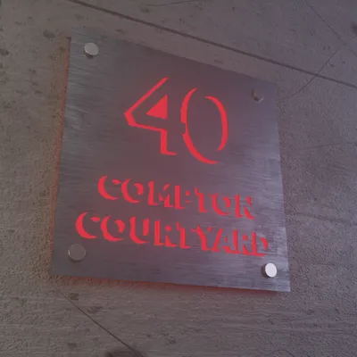 Laser Cutout Backlit Lightbox House Number - Stealth Promo Co