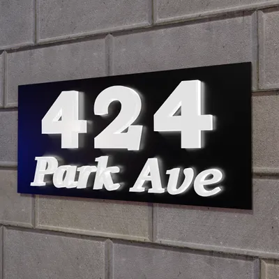 Push-Thru Lightbox House Number - Stealth Promo Co