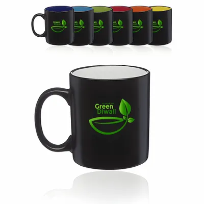 Matte Bicolored Ceramic Coffee Mugs - Stealth Promo Co