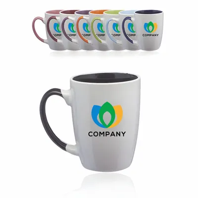 12 Oz. Ceramic Dual Colored Coffee Mugs - Stealth Promo Co