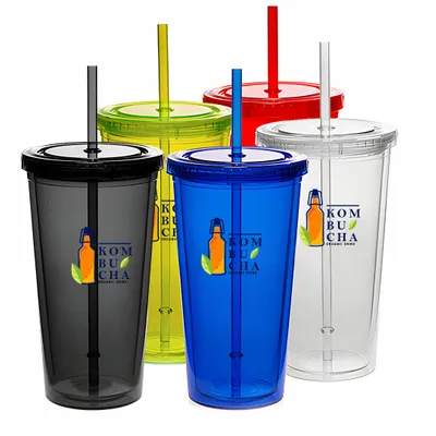 20 Oz Vibrant Sip Tumblers with Straw - Stealth Promo Co