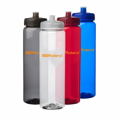 Hydro Flow 32 Oz Plastic Water Bottles - Stealth Promo Co