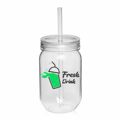 Drink Easy Mason Jars with Straw - Stealth Promo Co