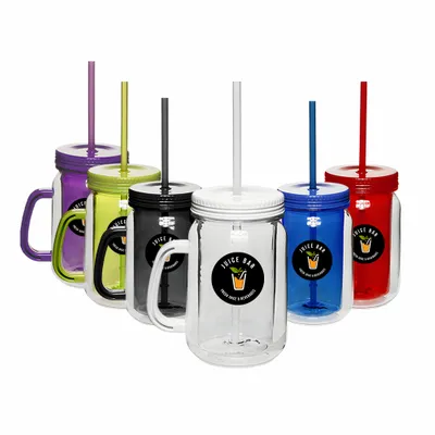 Drink Delights Mason Jars with Straw - Stealth Promo Co