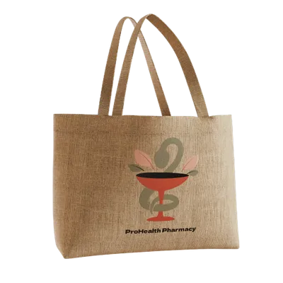 Custom Natural Jute Tote Bag - Stealth Promo Co