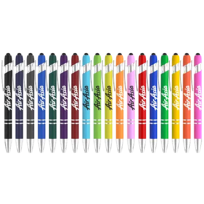 Sauve Retractable Stylus Ball Pen - Stealth Promo Co